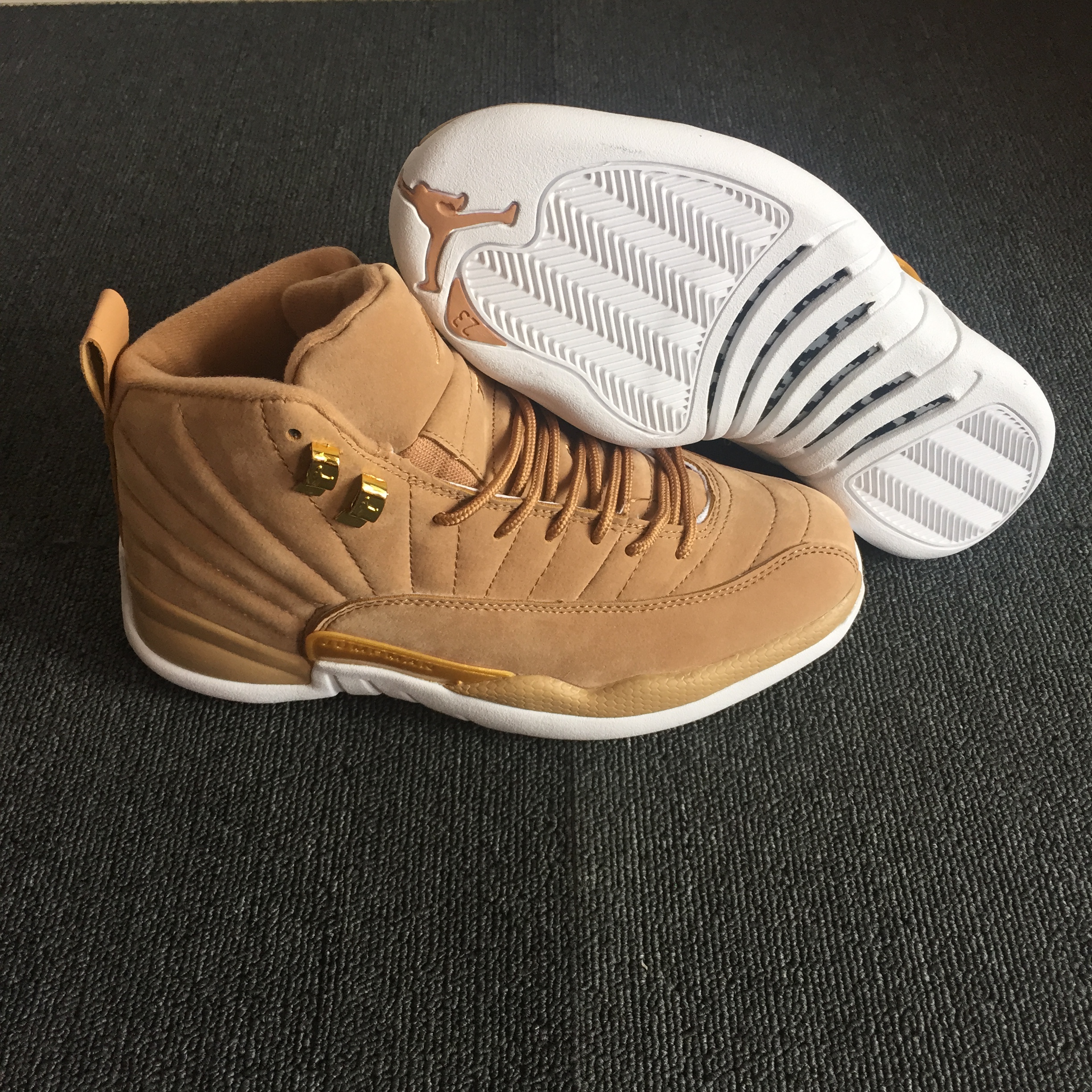 Air Jordan 12 Deer Skin Wheat Yellow Gold